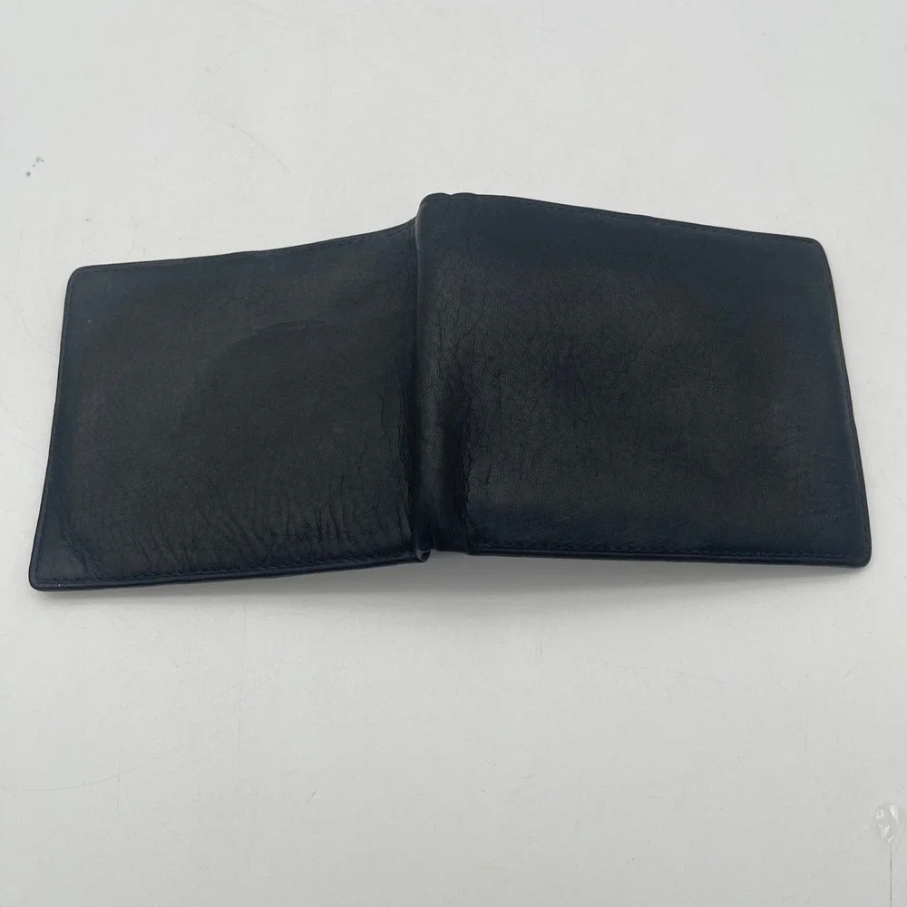 Osgoode Marley Mens Black Leather RFID Bifold Wallet with ID Window